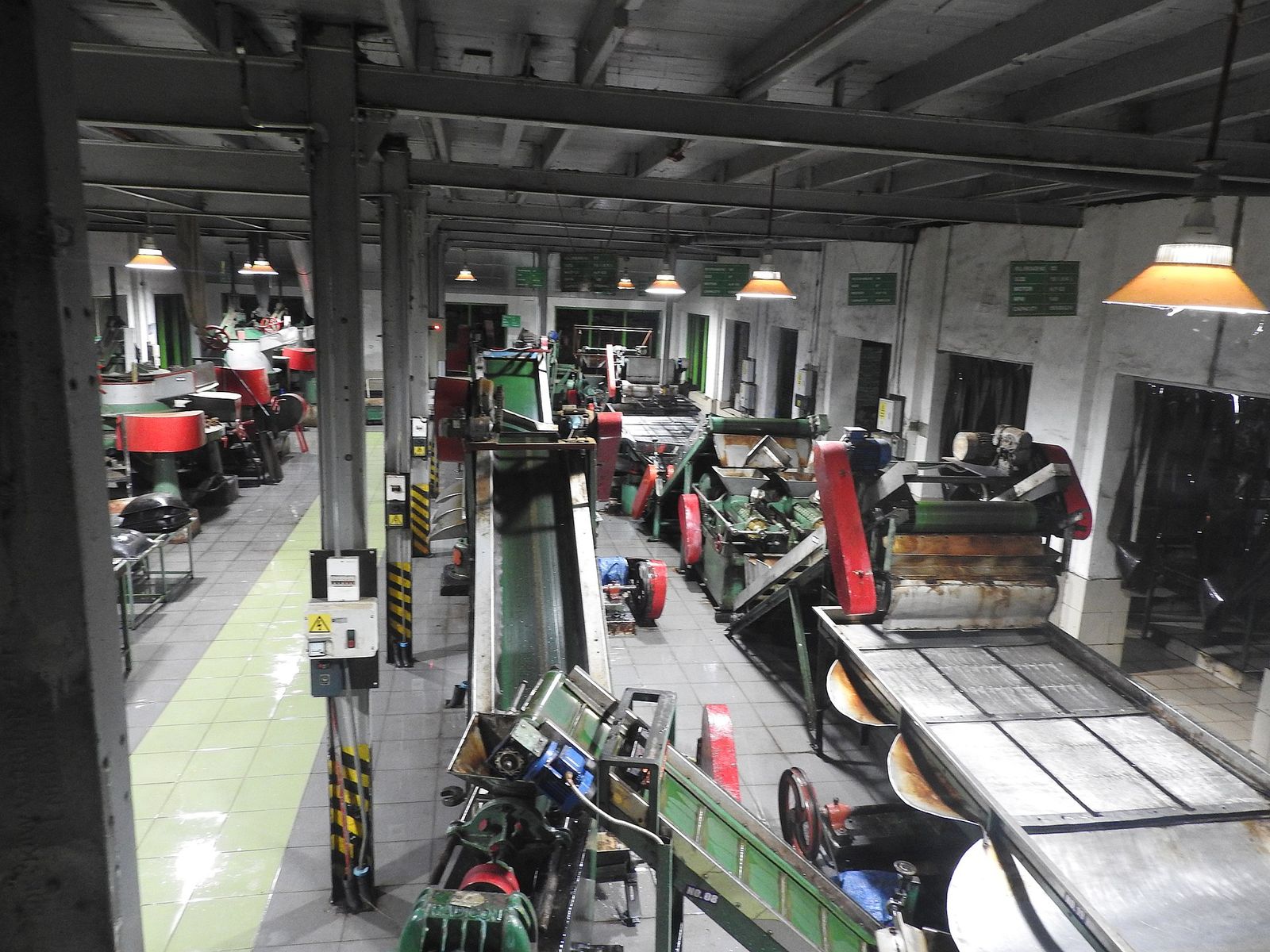 Machinery hall inside a Nuwara Eliya tea factory, Sri Lanka